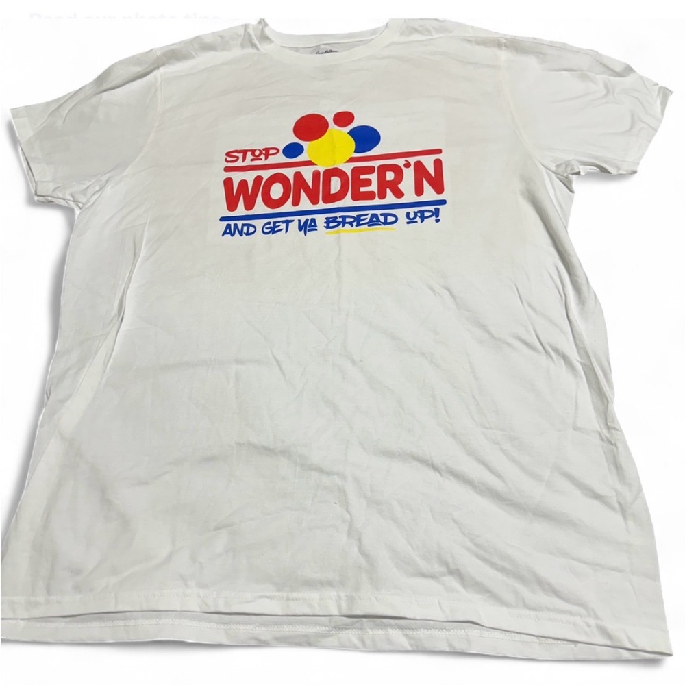 80s Wonder Bread white cotton t-shirt # Size 2X